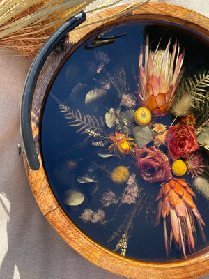 *PRE ORDER ~ Rustic Deep Floral Tray 30cm or 35cm