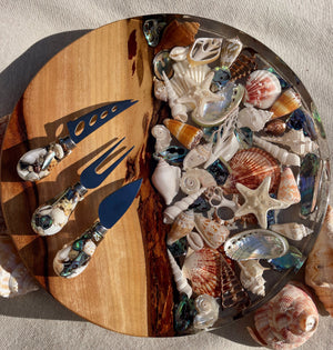 *PRE ORDER for 2025 ~ Paua Shells Butchers Block Round 300mm