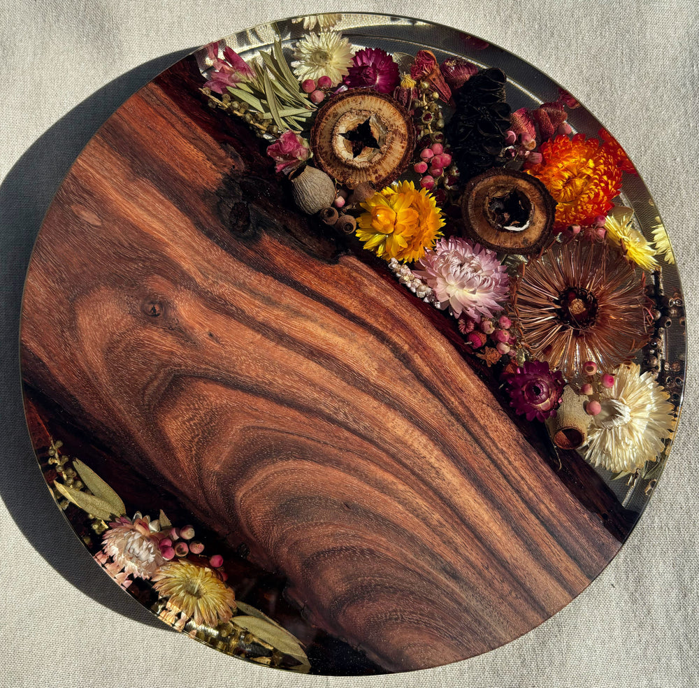 SALLY Native Floral Board Organic Round 300mm