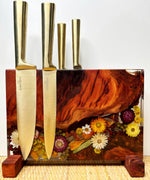 **PRE ORDER ~ Magnetic Knife Stand - Native Burl